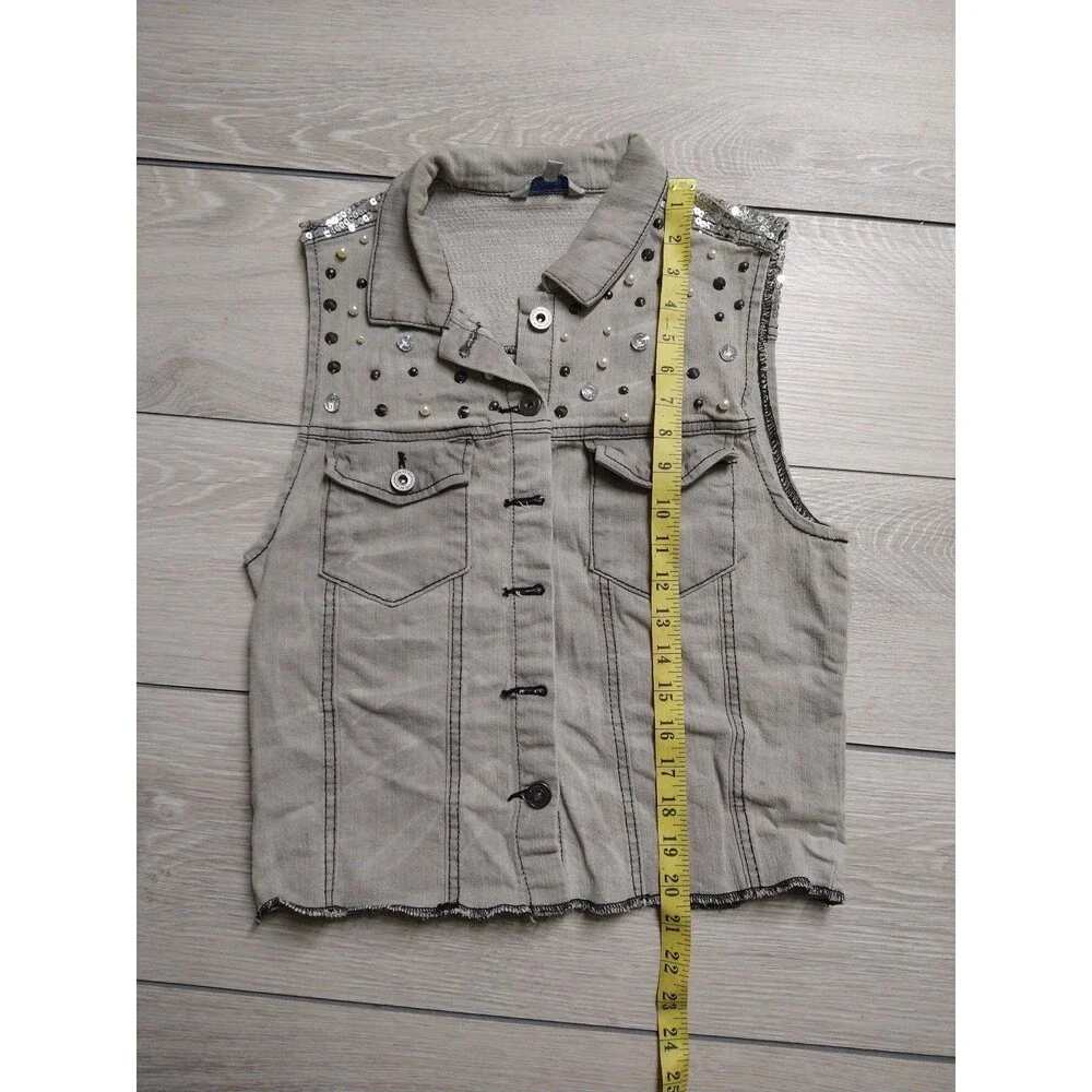 Bedazzled Sapphire Ink Vest - Juniors - Size Large